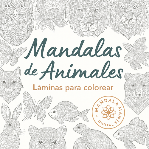 🌸 MandalaManía Digital – 🎨 Arte para el Alma ✨ ANIMALES